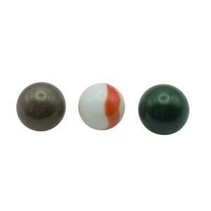 Large Glass Shooter Marbles Lot of 3 Assorted Colors 1 Inch Swirl Marbles
